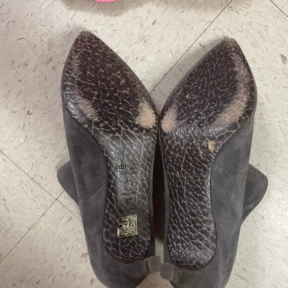 PEDRO GARCIA Ankle Boots Booties‎ Low Heels Gray Suede Leather - Picture 8 of 10